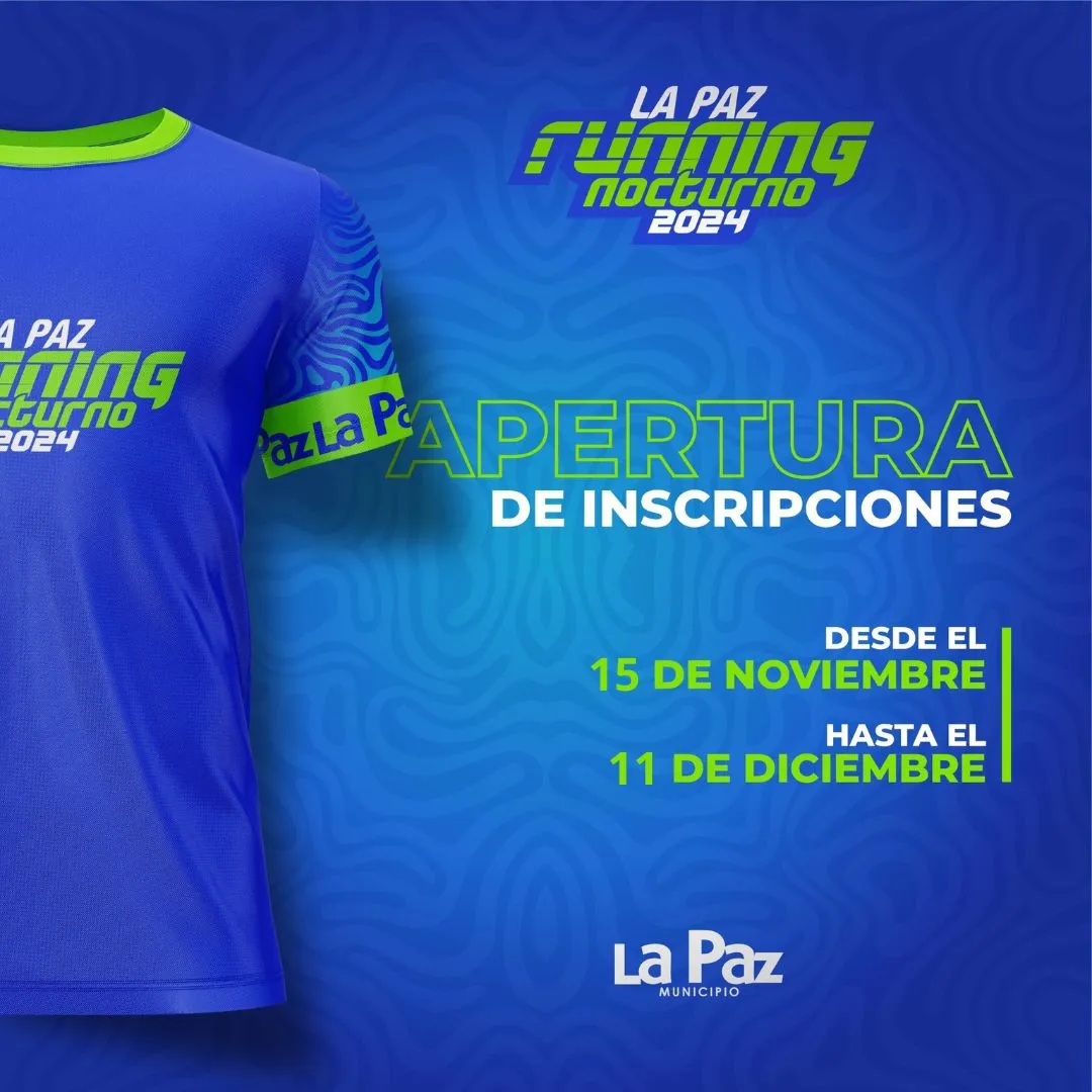 La Paz running nocturno flyer inscripciones