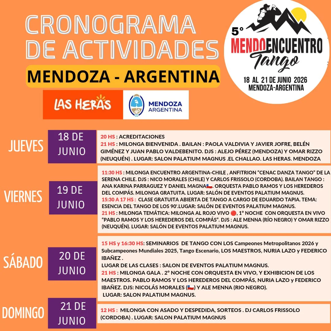 Mendo Tango flyer programación