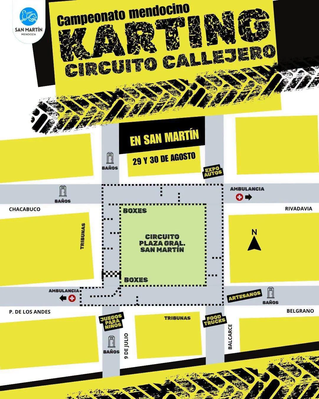 San Martín - carrera de karting flyer ----