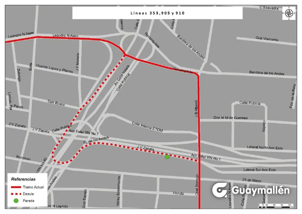 Guaymallén - flyer lineas 353 y otras