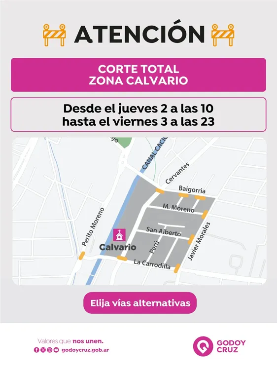 Godoy Cruz - calvario corte flyer