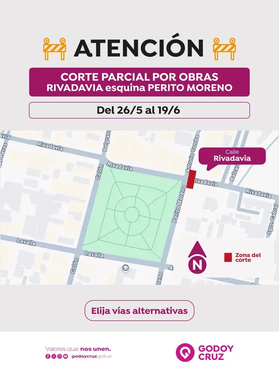 Corte Rivadavia esquina Perito Moreno