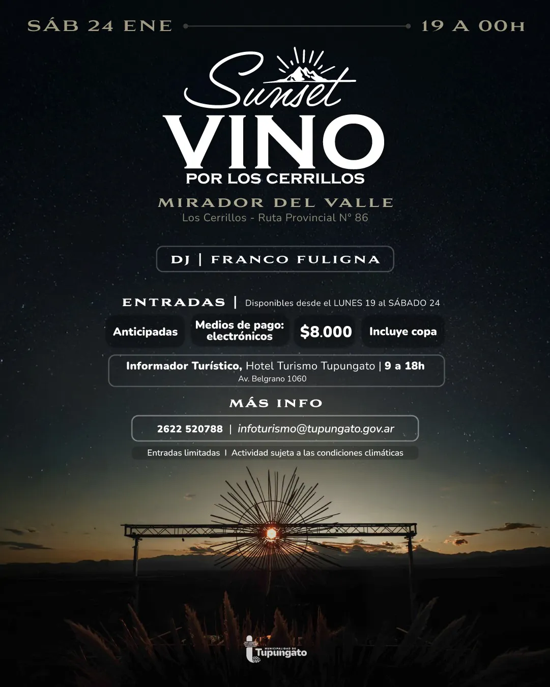Tupungato - sunset flyer