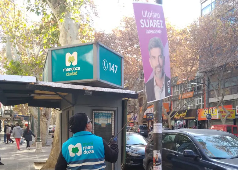 Cartelería política. Foto: Ciudad de Mendoza.