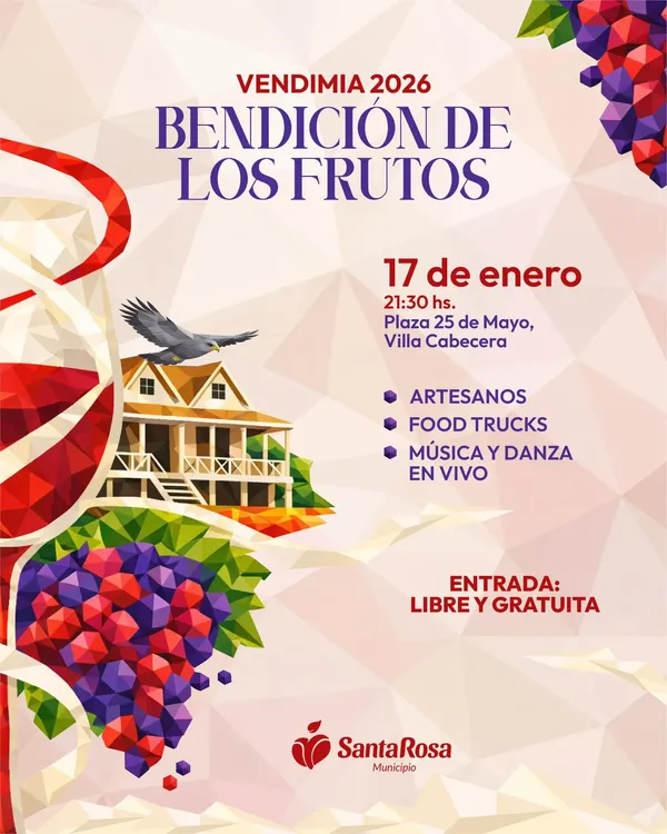 Santa Rosa - flyer bendición frutos 2026