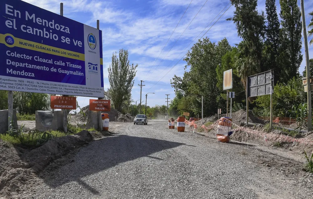 Guaymallén - colector calle Tiraso