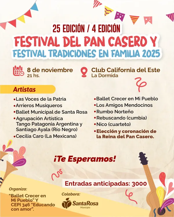 festvial pan casero en Santa Rosa - flyer