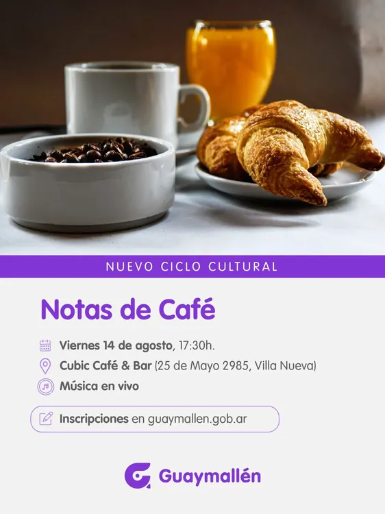 Guaymallén - notas de café - flyer