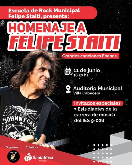 Santa Rosa - flyer homenaje a Staiti