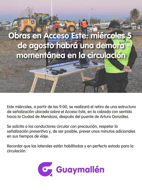 Guaymallén - flyer corte de trámsito
