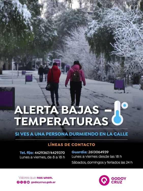 Godoy Cruz - Bajas temeraturas flyer
