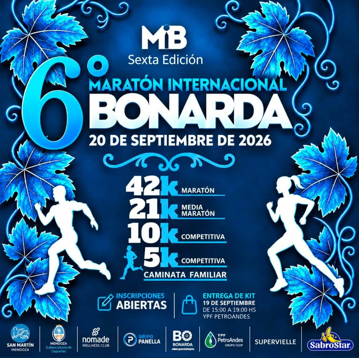 San Martín - Maratón bonarda flyer 2026 - 2