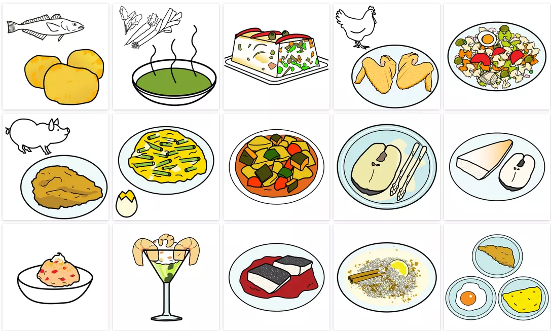 Pictogramas gastronomía