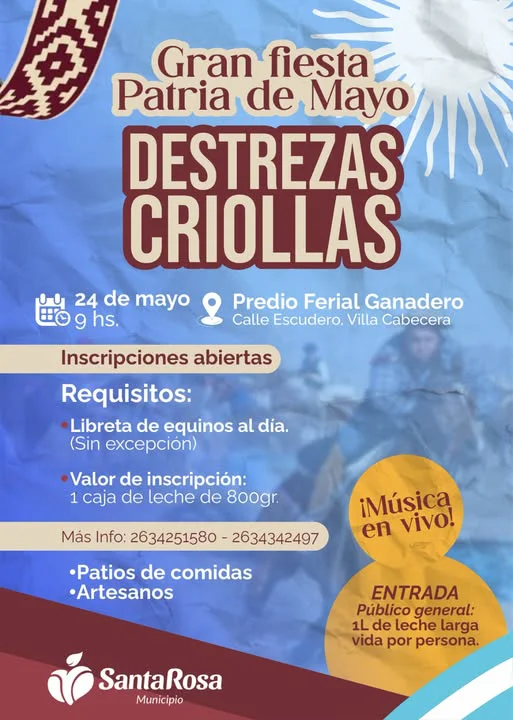Santa Rosa - flyer destrezas criollas